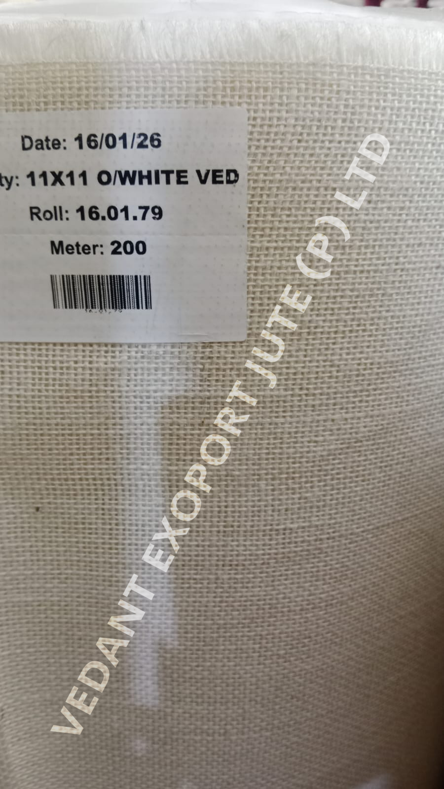 11/11 off white colour jute laminate