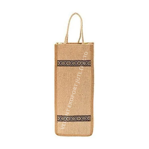 Laminated Jute Wine Bag